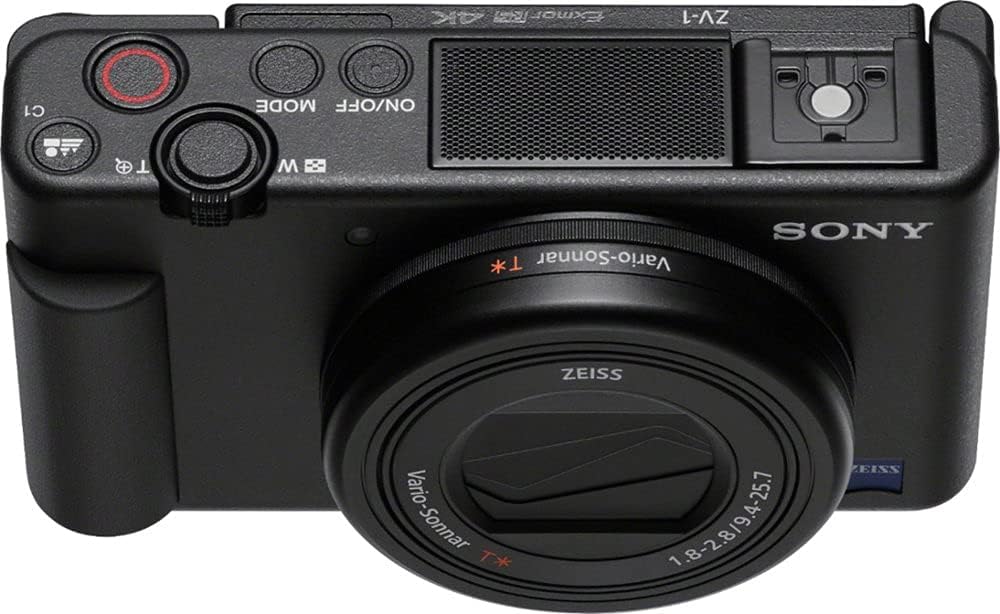 Sony ZV-1 - Cámara digital para creadores de contenido, vlogging y YouTube, con pantalla abatible, micrófono incorporado, video 4K HDR
