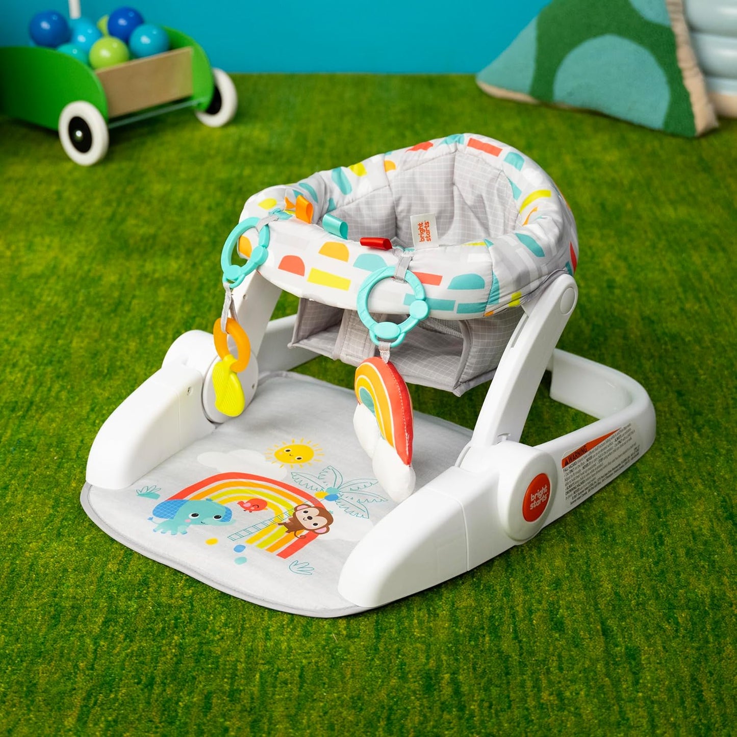 Bright Starts Learn-to-Sit - Asiento de suelo para bebé, 2 posiciones para crecer con bebé