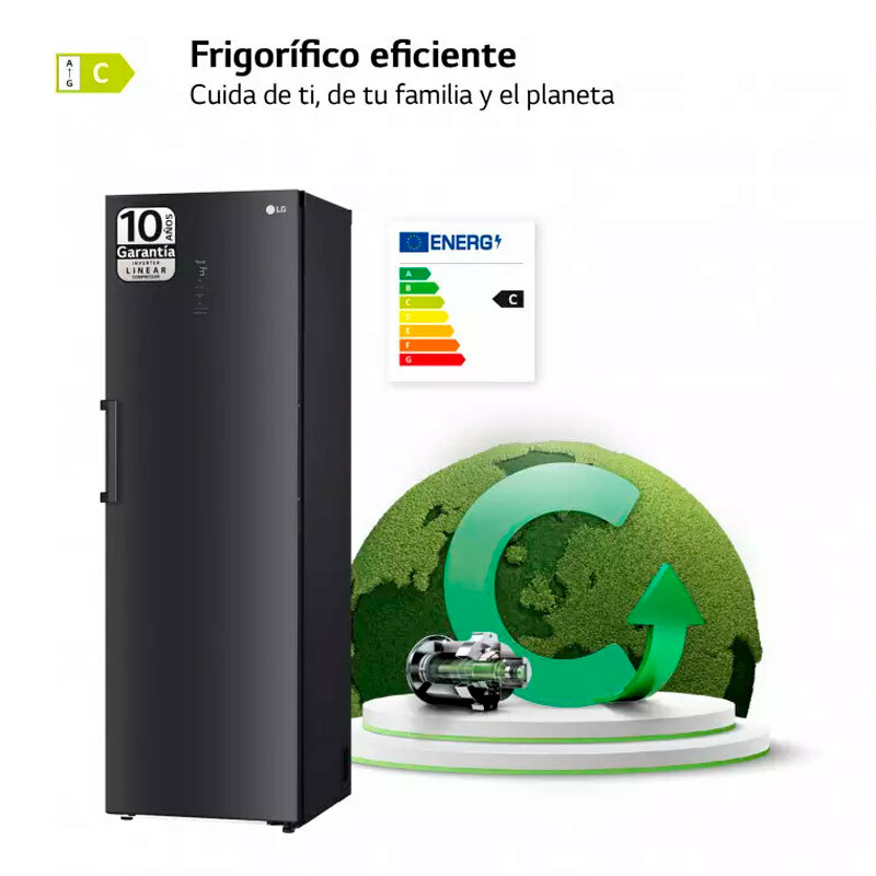 Frigorífico 1 puerta LG GLM71MCCSX Acero Negro grisaceo