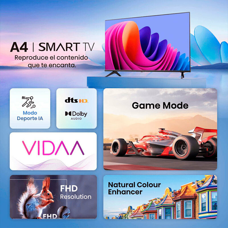 TV LED 100cm - 40'' Hisense 40A4N