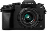 Panasonic Cámara digital LUMIX G7 4K, con lente LUMIX G VARIO 0.551-1.654 in Mega O.I.S. Lens, cámara sin espejo de 16 megapíxeles