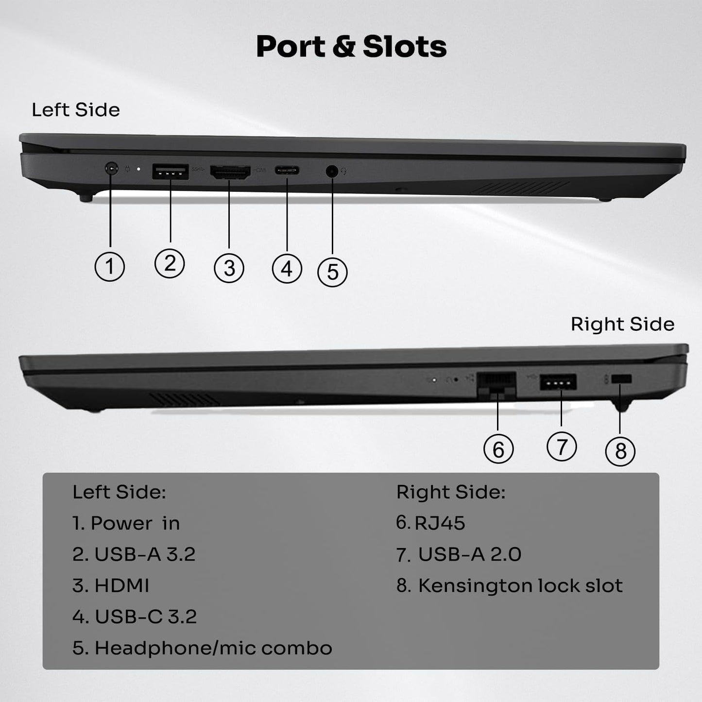 Lenovo Portátil empresarial V-Series V15, pantalla FHD de 15.6 pulgadas, AMD Ryzen 7 7730U, 40 GB de RAM, SSD de 1 TB negro