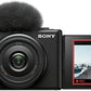 Sony ZV-1F Cámara de Vlog para Creadores de Contenido y Vloggers Negro