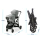 Graco Ready2Grow 2.0 - Cochecito doble con opciones de asiento de banco y plataforma de pie, Rafa