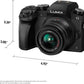 Panasonic Cámara digital LUMIX G7 4K, con lente LUMIX G VARIO 0.551-1.654 in Mega O.I.S. Lens, cámara sin espejo de 16 megapíxeles