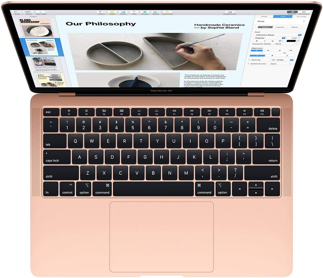 Apple MacBook Air de finales de 2018 con Core i5 (13 pulgadas, 8 GB de RAM, 256 GB) (QWERTY en inglés) Oro (renovado)