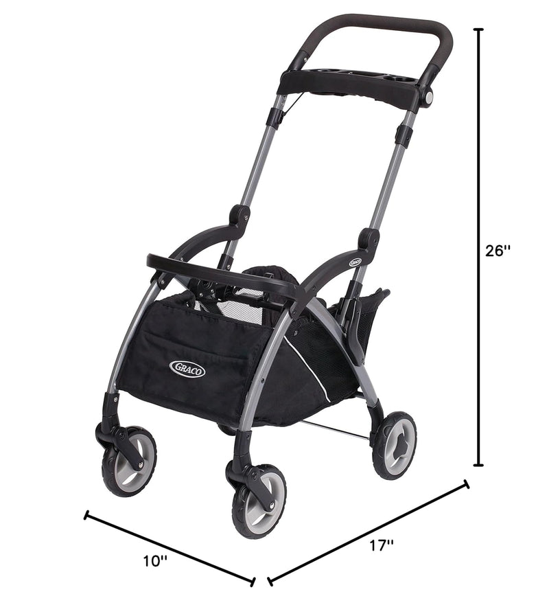 Graco SnugRider Elite - Portabebés para asiento de automóvil, marco ligero, cochecito de viaje acepta cualquier asiento infantil Graco SnugRide, color negro