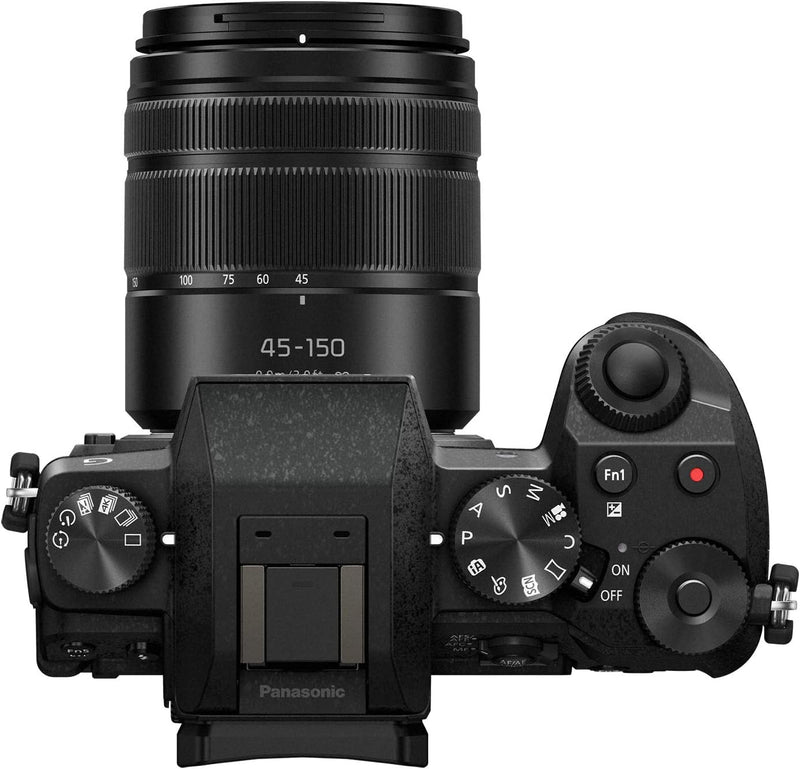 Panasonic Cámara digital LUMIX G7 4K, con lente LUMIX G VARIO 0.551-1.654 in Mega O.I.S. Lens, cámara sin espejo de 16 megapíxeles