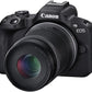 Canon EOS R50 - Cámara de vlogging sin espejo (negro) con objetivo RF-S18-45mm F4.5-6.3 is STM, 24.2 MP, video 4K