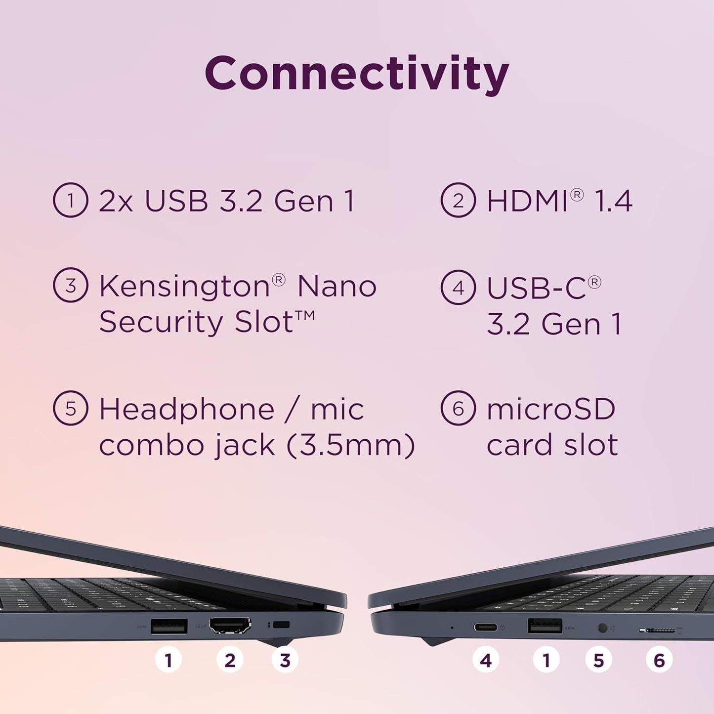Lenovo IdeaPad 3i Chromebook, pantalla FHD de 15.6", Intel Celeron N4500, 8 GB de RAM, 64 GB eMMC
