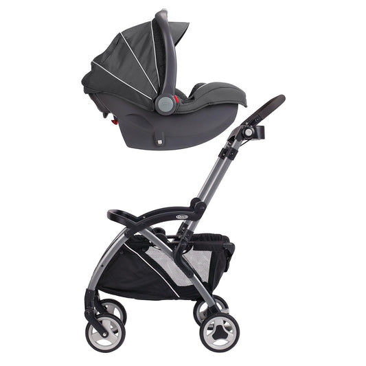 Graco SnugRider Elite - Portabebés para asiento de automóvil, marco ligero, cochecito de viaje acepta cualquier asiento infantil Graco SnugRide, color negro