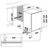 Lavavajillas integrable Whirpool W2I HD526 A 60cm