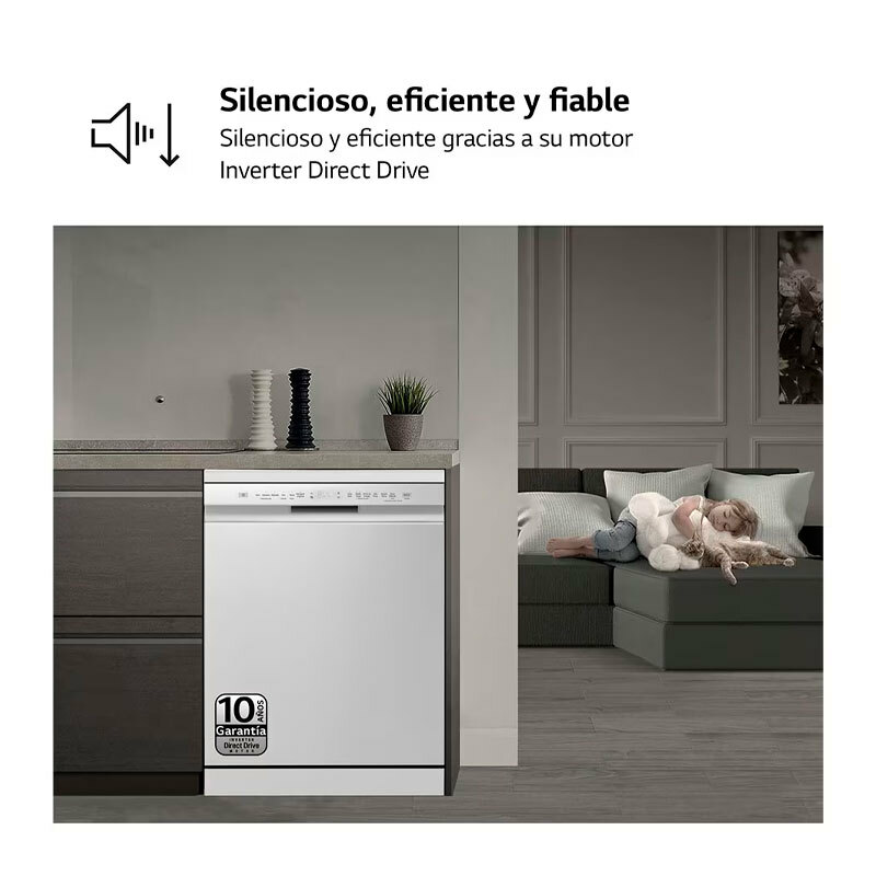 Lavavajillas LG DF355FW 60 cm Blanco